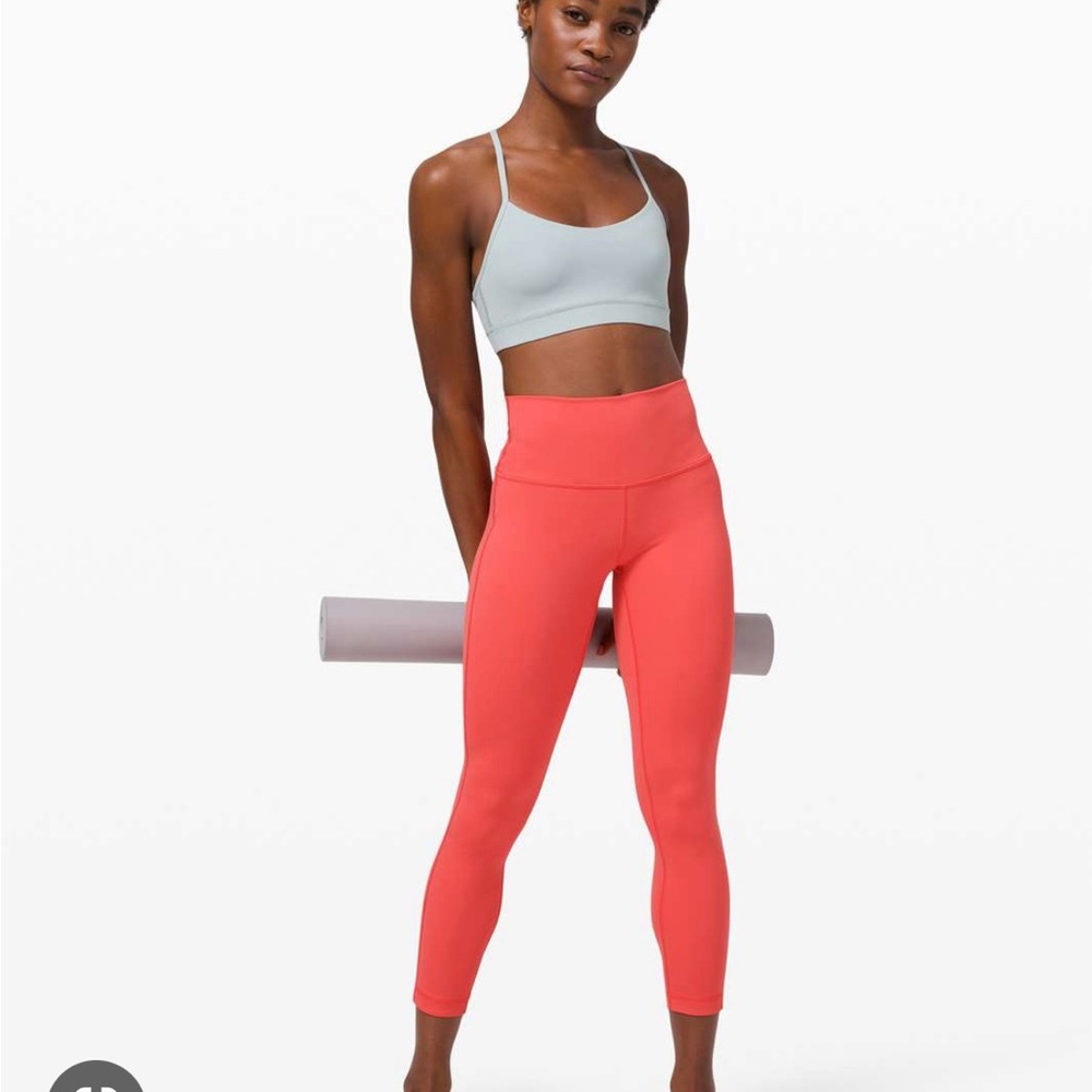 Lululemon 7/8 Wunder Under High Rise Leggings watermelon red
